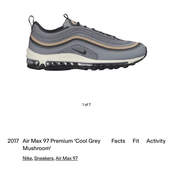 2017 Air Max 97 Premium 'Cool Grey
Mushroom' size 11.5 - Picture 9 of 10